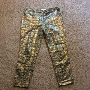 Forever 21 Essentials gold lamé cocktail pants